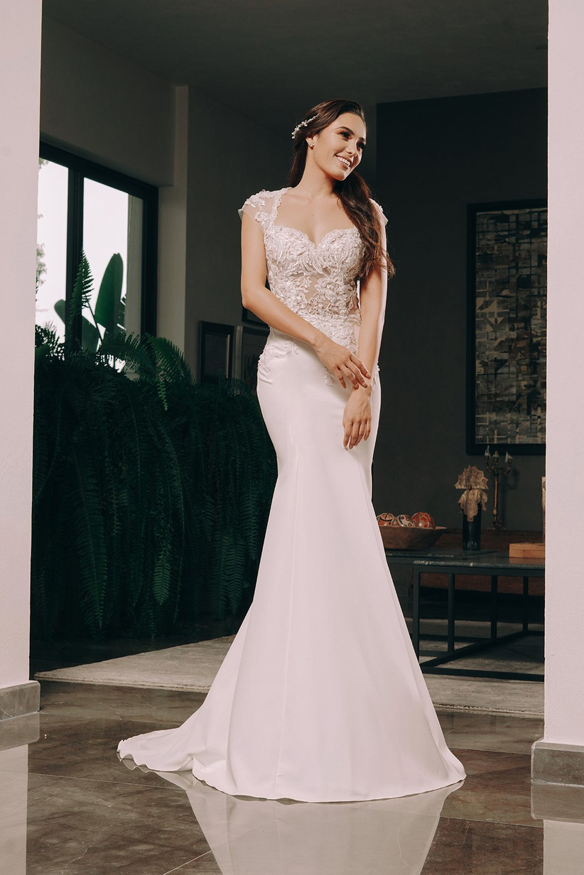 Vestido Manton Manila Para Boda Vestidos de NOVIA para BODA CIVIL 😍