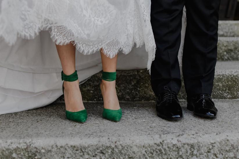 que color de zapatos para un vestido de novia