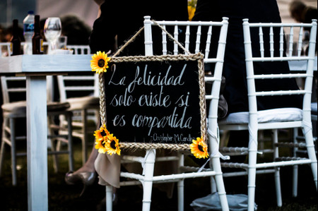30 frases para decorar su boda, rincones llenos de amor y amistad