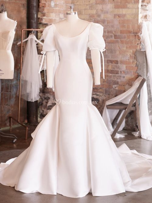 MANON (DETACHABLE VAASA ORGANZA PUFF CAP-SLEEVES), Sottero and Midgley