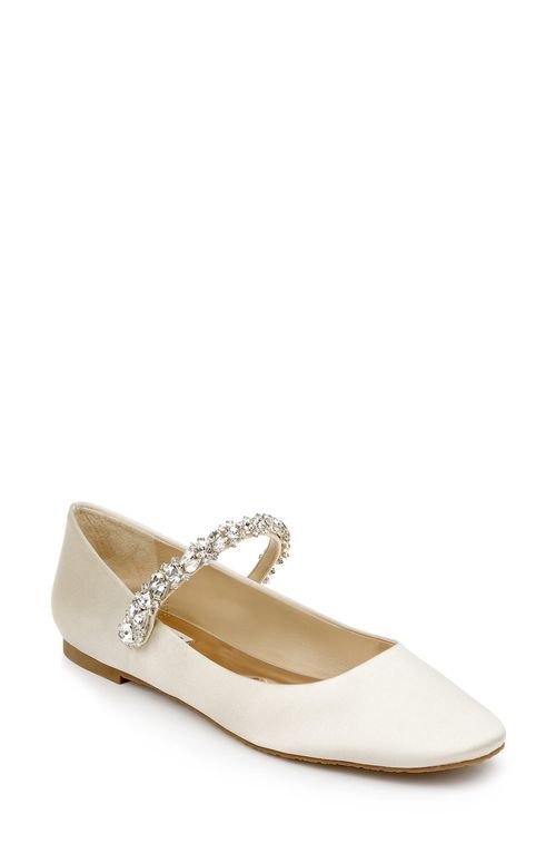 MP6335  Tevin Satin Mary Jane Flat1, Badgley Mischka