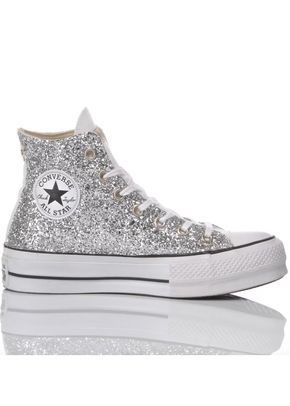 CONVERSE PLATFORM GLITTER SILVER, Mimanera