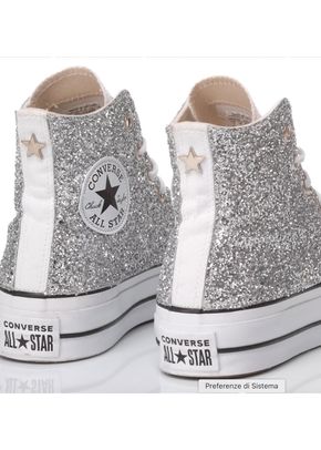 CONVERSE PLATFORM GLITTER SILVER, Mimanera