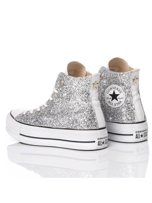 CONVERSE PLATFORM GLITTER SILVER, Mimanera