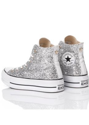 CONVERSE PLATFORM GLITTER SILVER, Mimanera