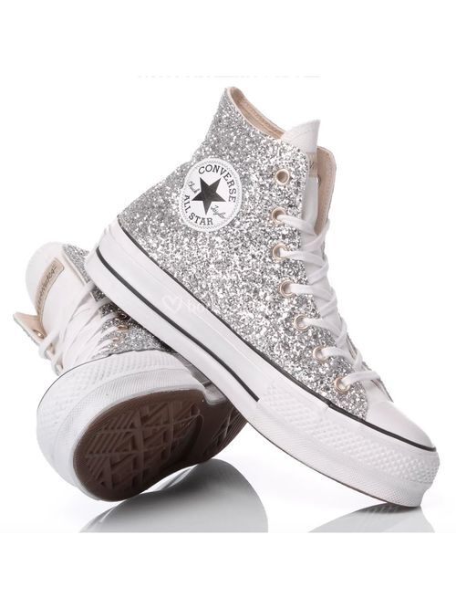 CONVERSE PLATFORM GLITTER SILVER, Mimanera