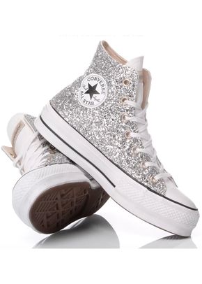 CONVERSE PLATFORM GLITTER SILVER, Mimanera