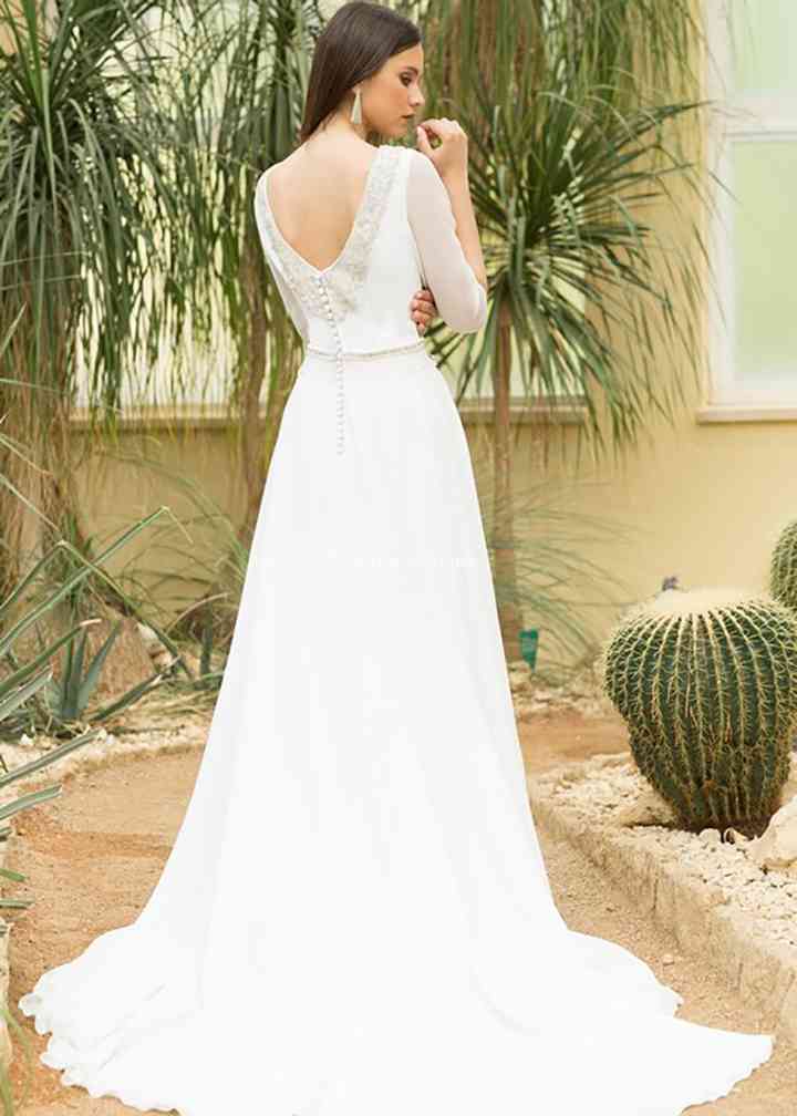 Vestidos novia rosa online clara 2020