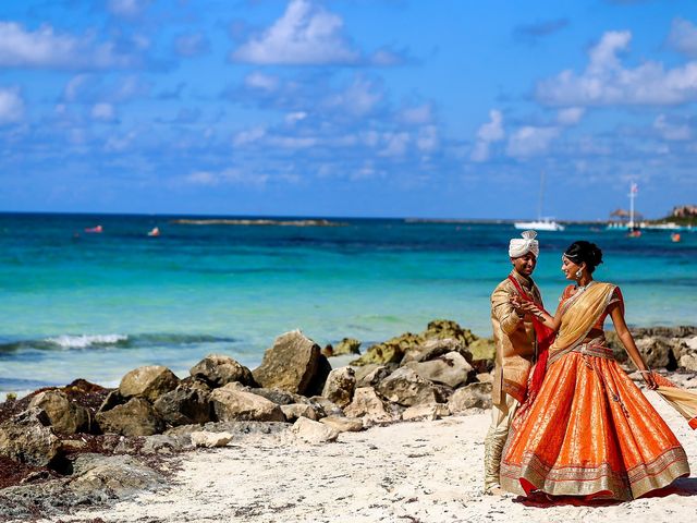 La boda de Kiran y Veena en Playa del Carmen, Quintana Roo 38
