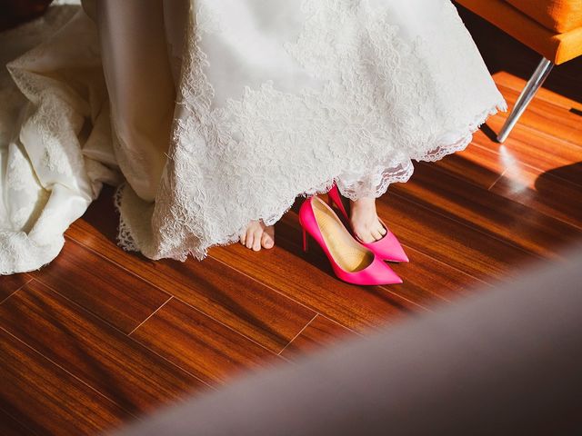 zapatos de novia rosas