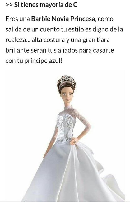 Resultados: ¡Descubre qué Barbie novia eres! - 1