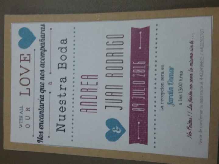 Invitaciones finales diy - 2