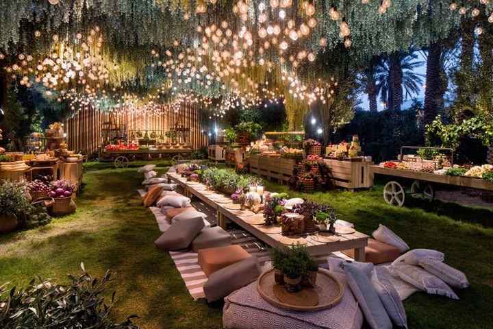 Boda jardín-noche - Foro Banquetes - bodas.com.mx