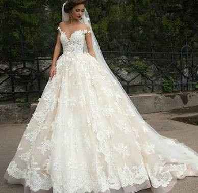 Vestido de novia corte princesa ❤ - 3