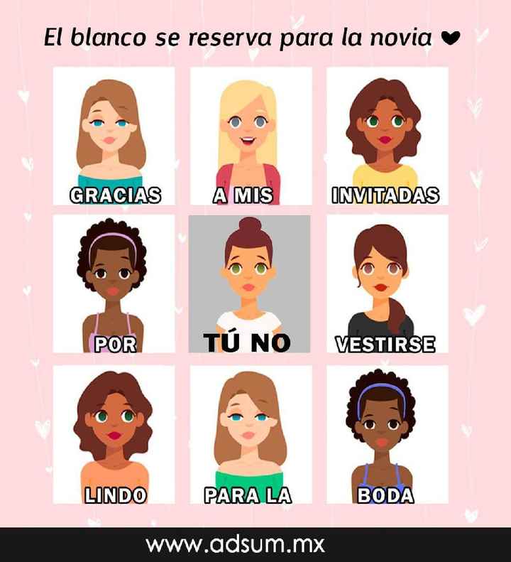 Que harian si alguien llega de blanco a su boda? - 1