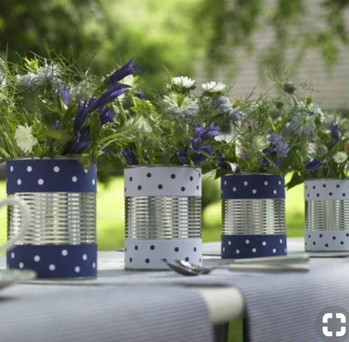 Centros de mesa con botes de aluminio - 6