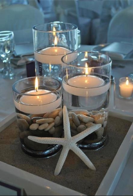 Boda en la playa, decoración con estrellas de mar. 22