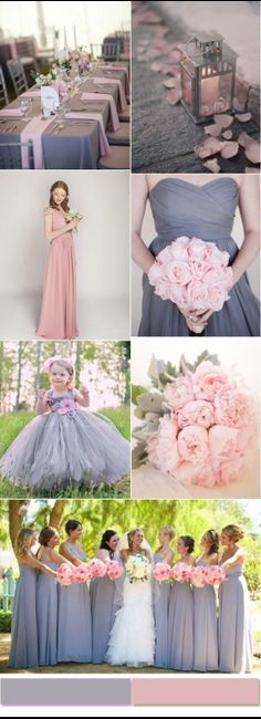 Combinación para boda. Gris - Rosa 6