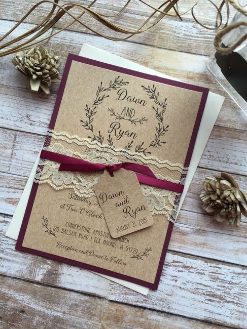 Invitaciones de boda rústica 9
