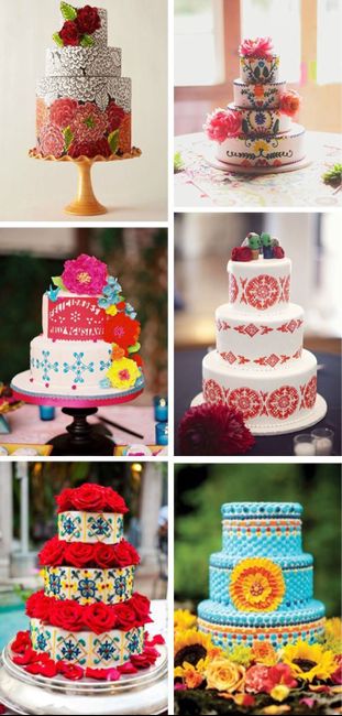 Pasteles de boda con temática mexicana 1