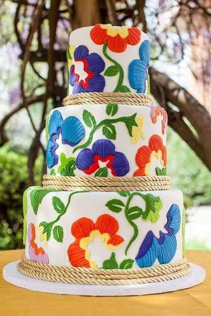 Pasteles de boda con temática mexicana 10
