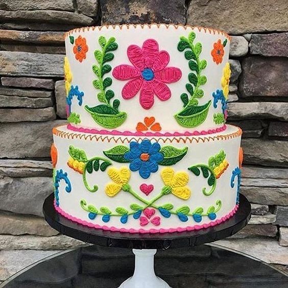Pasteles de boda con temática mexicana 12