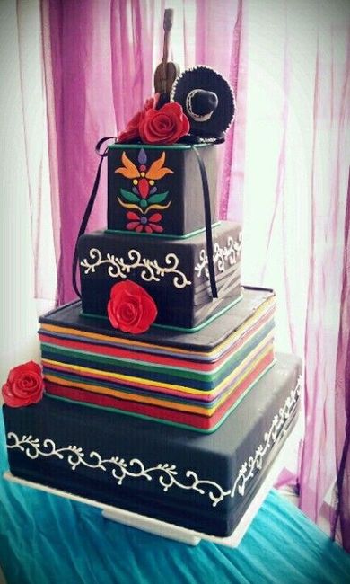 Pasteles de boda con temática mexicana 13