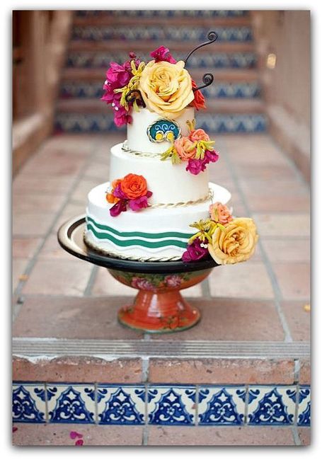 Pasteles de boda con temática mexicana 15