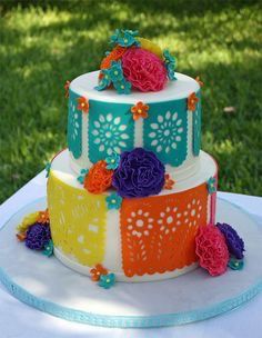 Pasteles de boda con temática mexicana 16