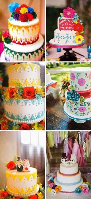 Pasteles de boda con temática mexicana 17