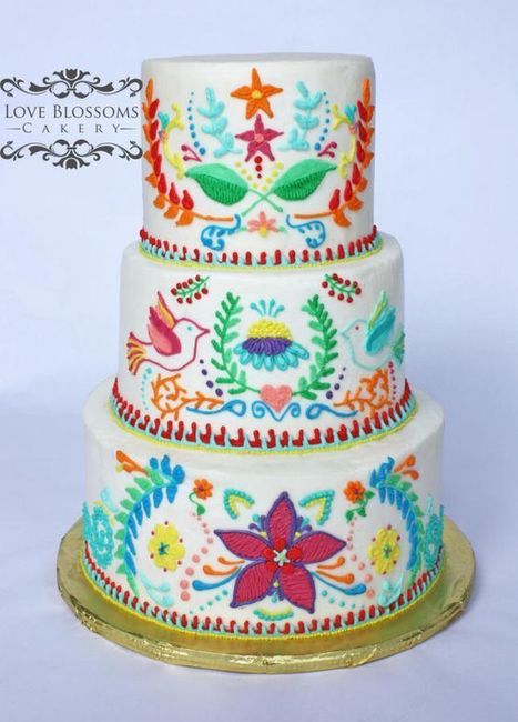 Pasteles de boda con temática mexicana 20