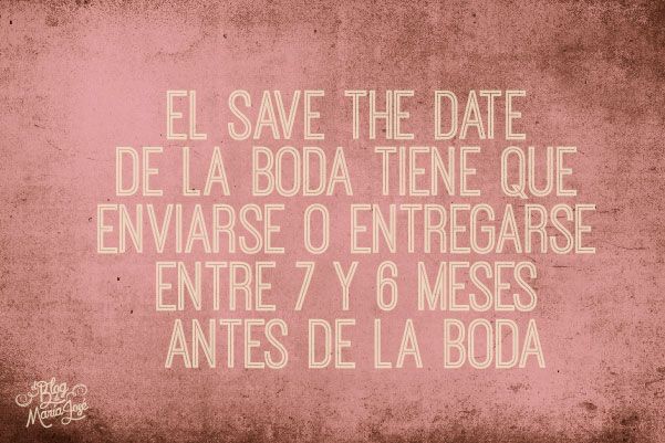 ¿Save the date? - 2