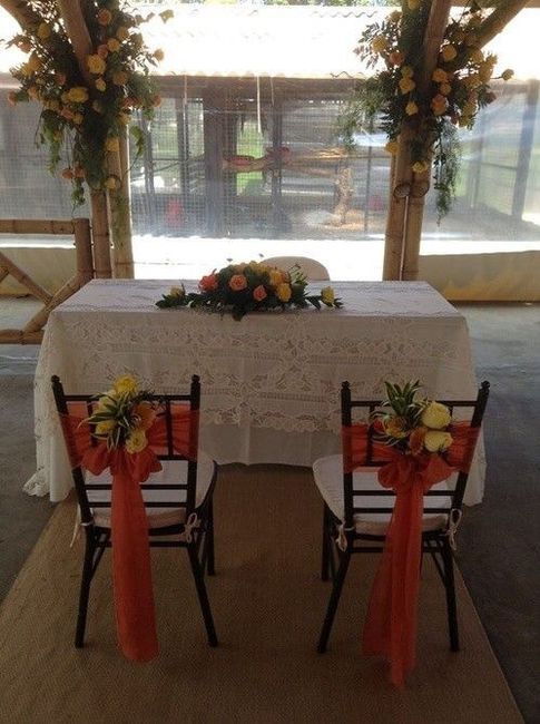 Mesa de honor, boda civil - 1