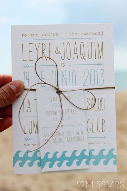 Ideas para invitación para Boda en Playa - 1