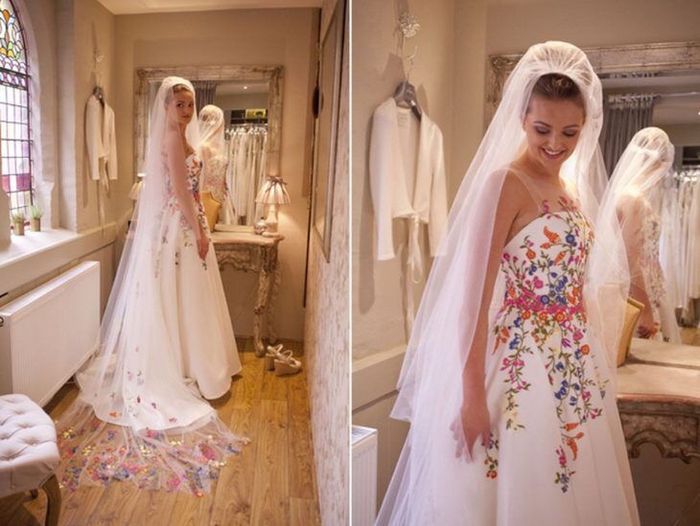 Vestido novia bordado mexicano - 3