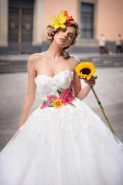 Vestido novia bordado mexicano - 4