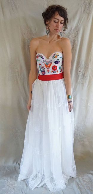 Vestido novia bordado mexicano - 10