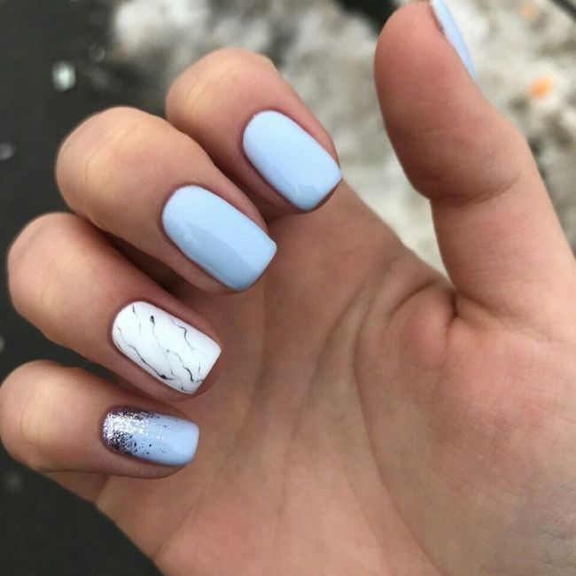 Manicura en tonos azules 💙💅🏻 19