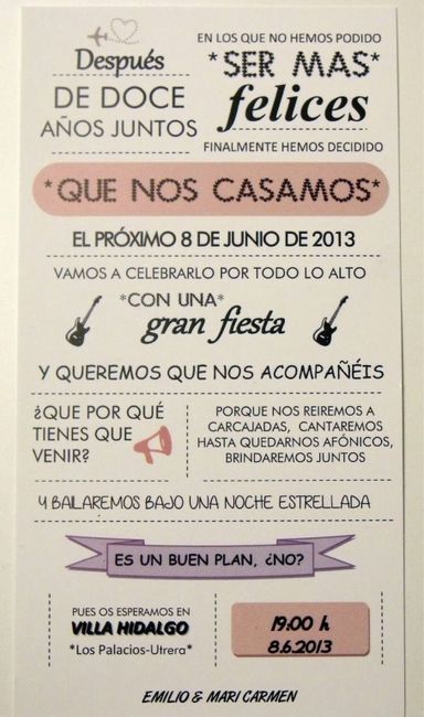 Invitaciones de boda fáciles de hacer 2