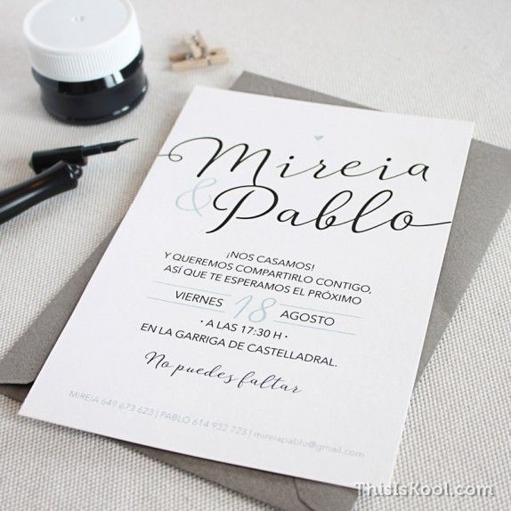 Invitaciones de boda fáciles de hacer 8