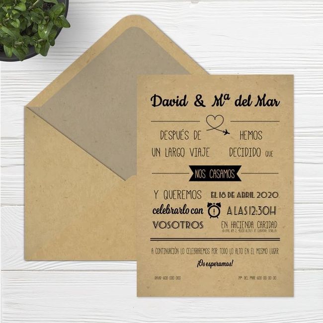 Invitaciones de boda fáciles de hacer 26