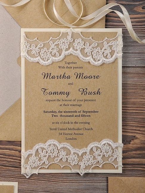 Invitaciones de boda fáciles de hacer 39