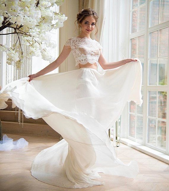 El vestido de novia en dos piezas - 6