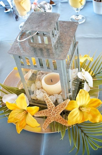 Ideas inspiración: Centros de mesa para una boda en playa 11