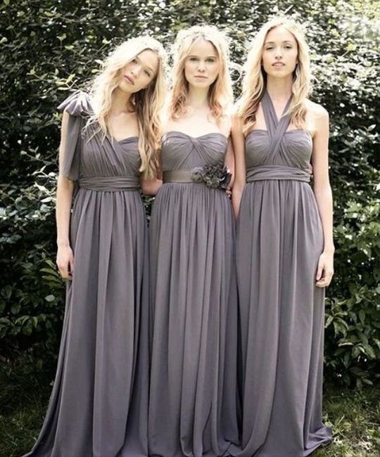 Colores: Vestidos de dama en color gris ✨ 4