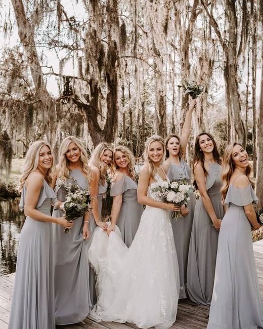 Colores: Vestidos de dama en color gris ✨ - 7