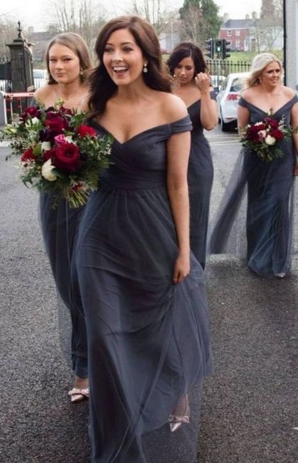Colores: Vestidos de dama en color gris ✨ - 9