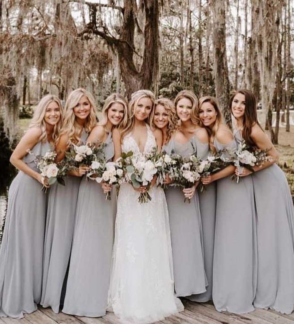 Colores: Vestidos de dama en color gris ✨ - 12
