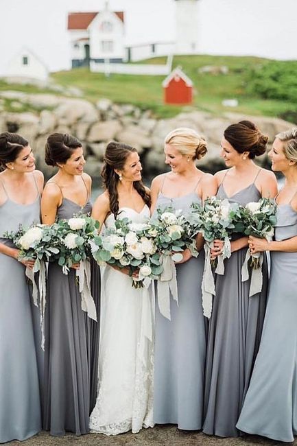 Colores: Vestidos de dama en color gris ✨ - 13