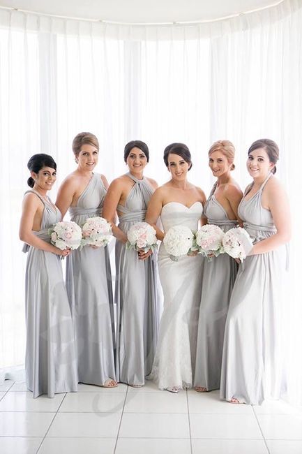Colores: Vestidos de dama en color gris ✨ - 14
